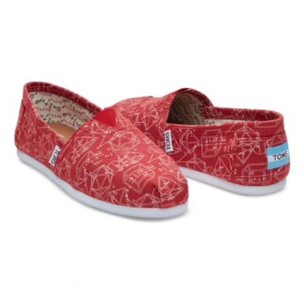 TOMS Red Canvas Geometry Classics - Picture 1 of 4